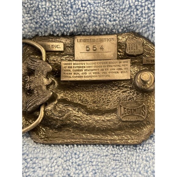 VINTAGE NASCAR GEOFF‎ BODINE #554 LIMITED EDITION BELT BUCKLE AMERICAN LEGENDS - Picture 4 of 9